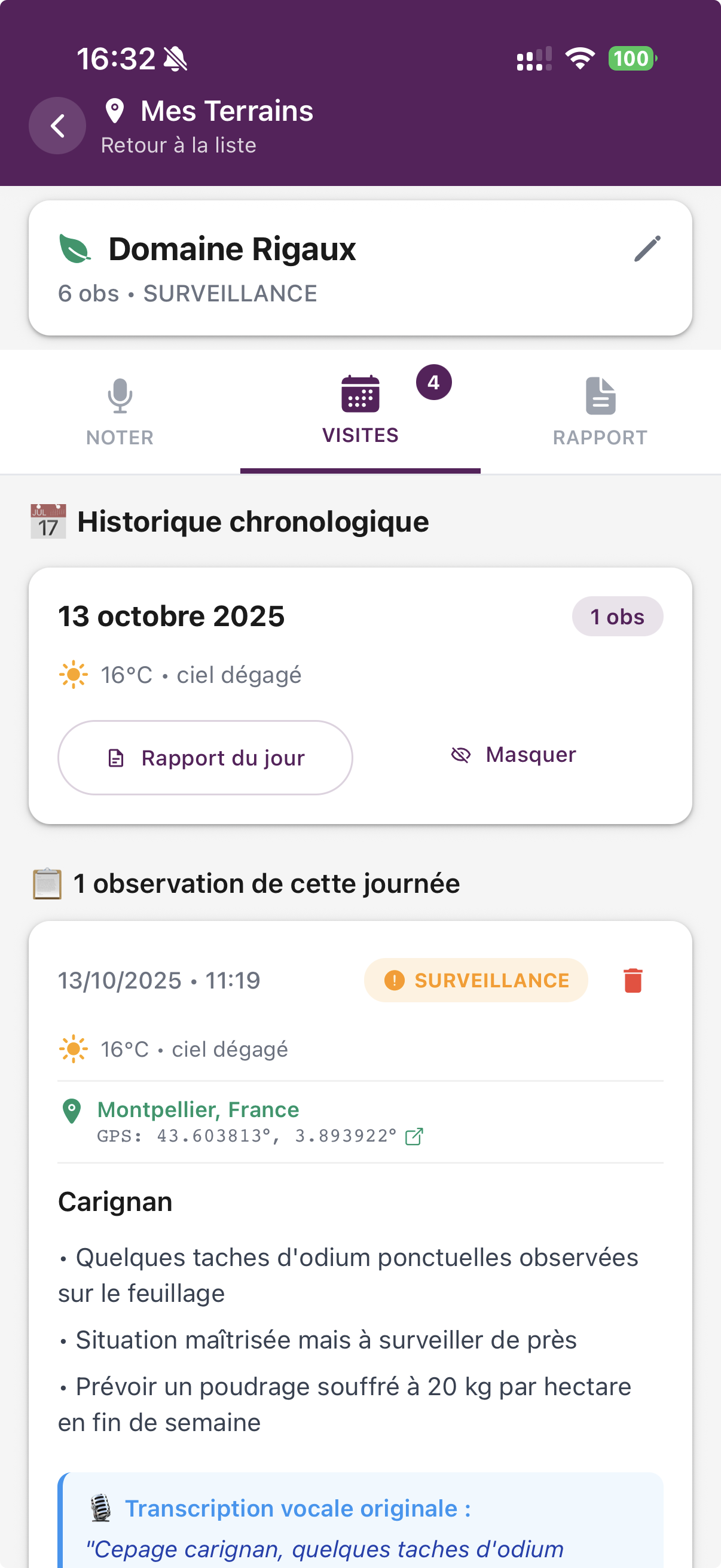 Recommandations phytosanitaires