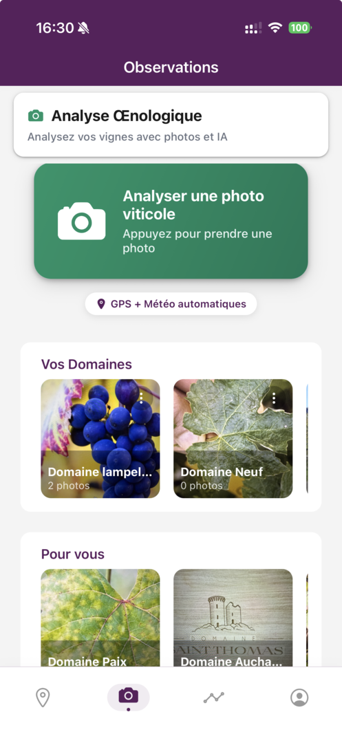 Application mobile ŒnoT